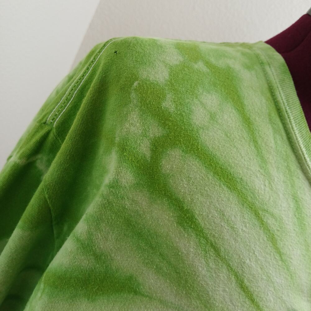 Uncle Sam's Sandwich Bar Pittsburgh Green Tie-dye T-shirt L distressed worn - Picture 6 of 14